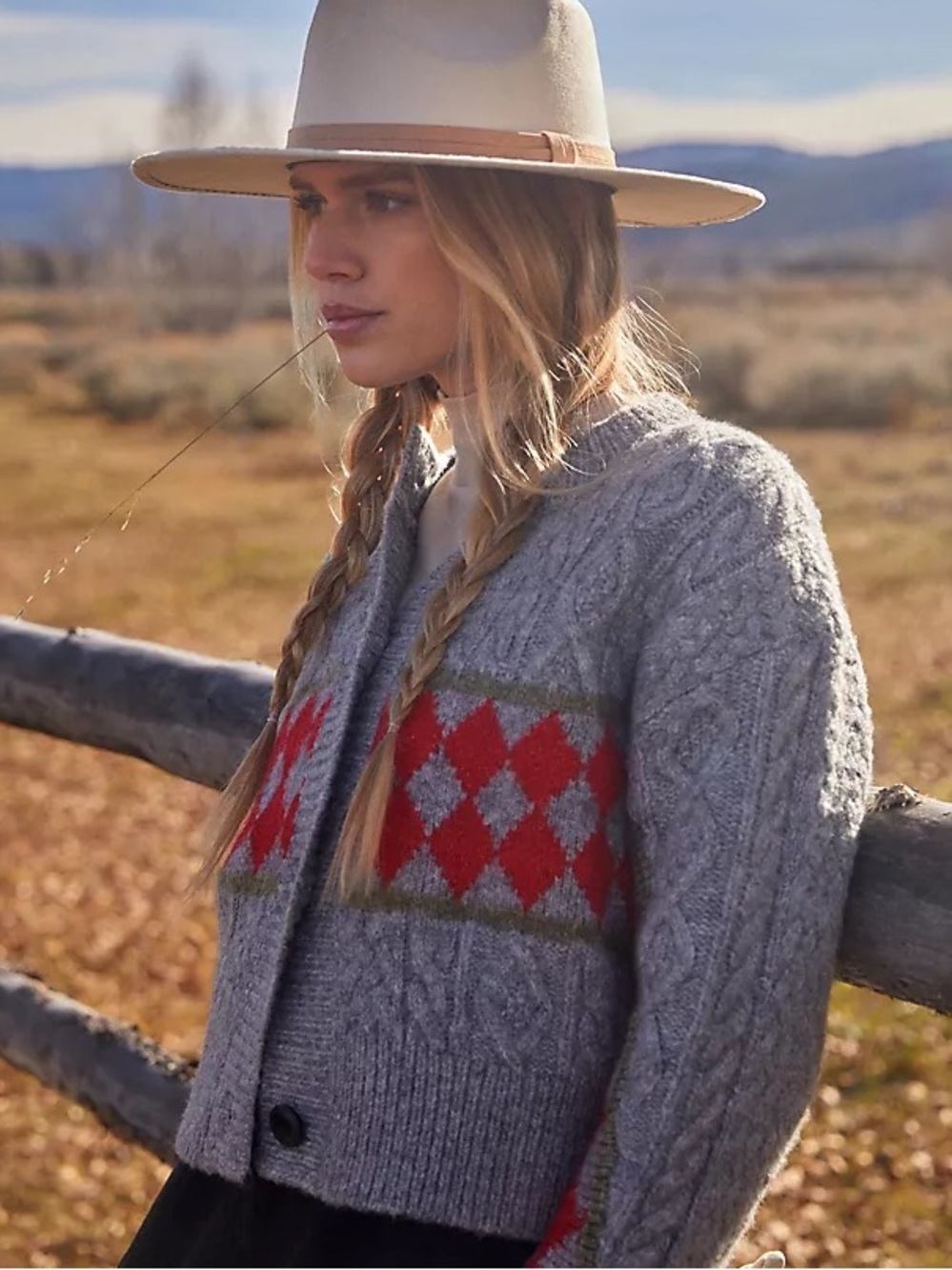 Maeve Geo Cable Knit Cardigan